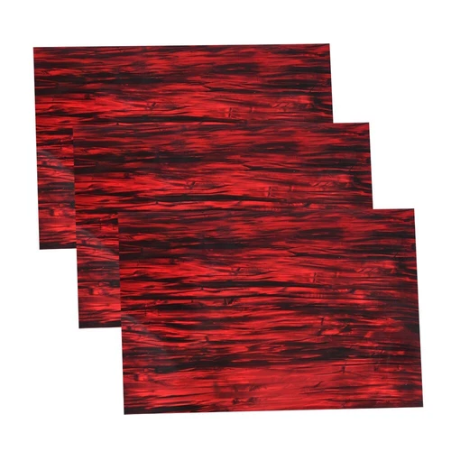 3pcs A4 Size Celluloid Sheet For Guitar Pick Pickguard Red Silk