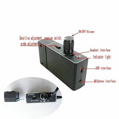 HY-929 Microfono da parete ad alta resistenza migliorato ricevitore vocale ascolto bug di sicurezza - Foto 3 di 11