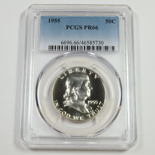 50 Cent 1963 PCGS PR68 USA Franklin Half Dollar Proof Silver