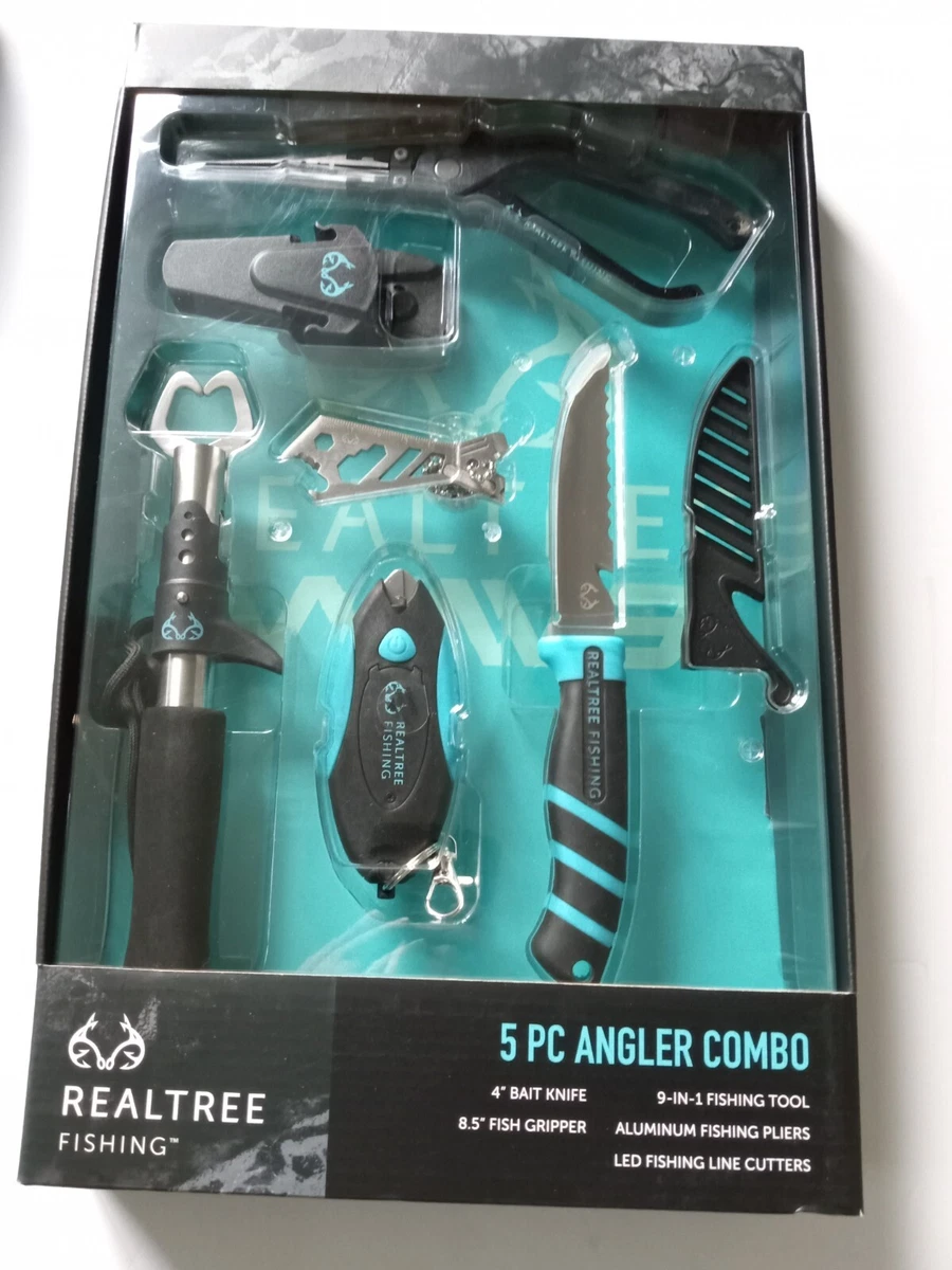 Realtree 5 Piece Angler Tool Kit Combo with Fishing Multi-Tool, Line  Cutters NEW