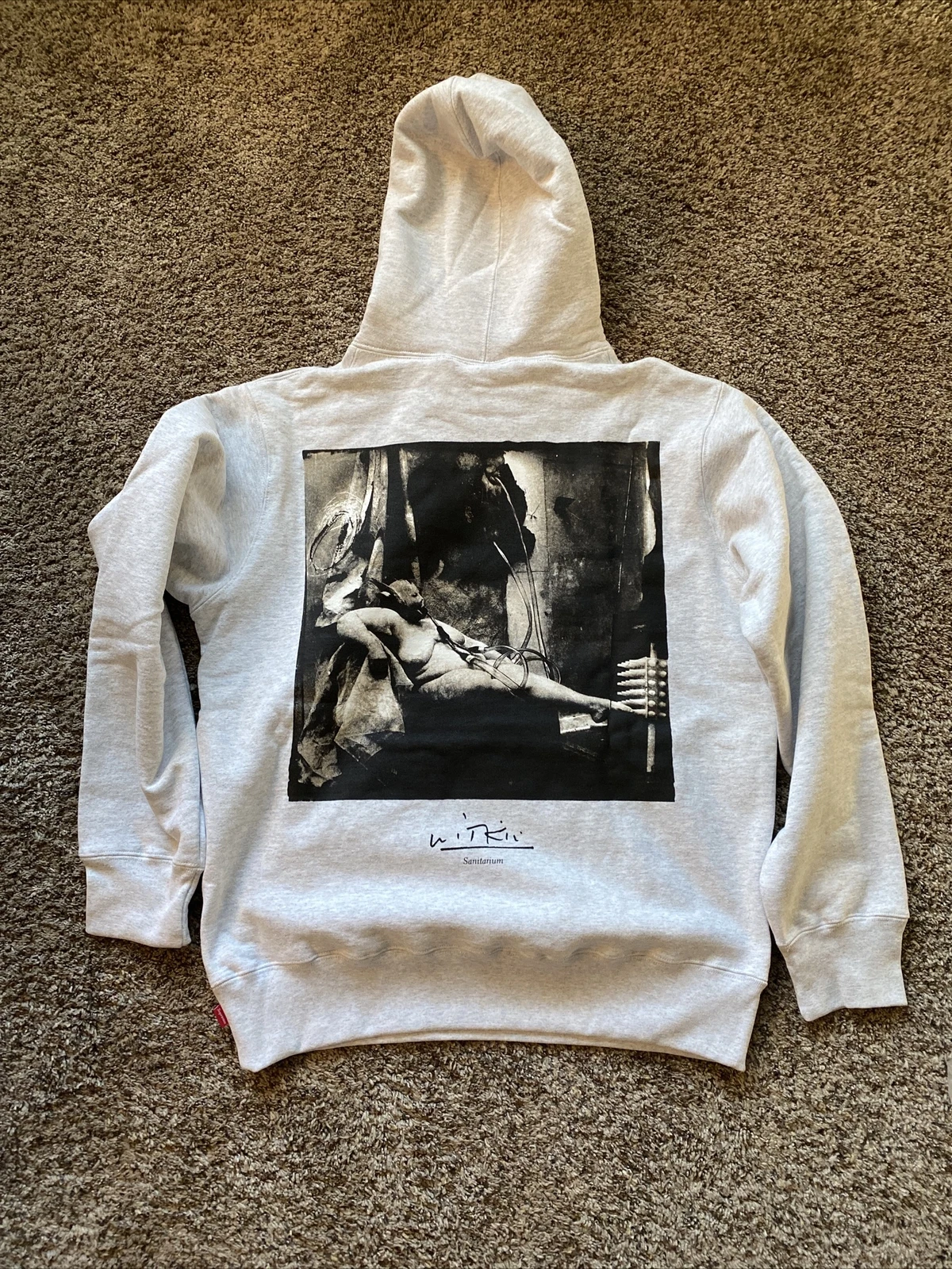 Sweat à capuche gris taille Supreme x Joel Peter Witkin 