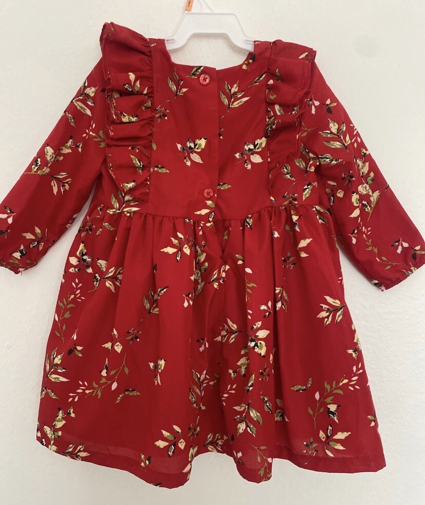pippa and julie red dress Pippa & Julie Toddler Cute Christmas / Poinsettia Red Dress Sz 24m-2T