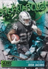 2021 Score Breakthrough Card #B4 Josh Jacobs 