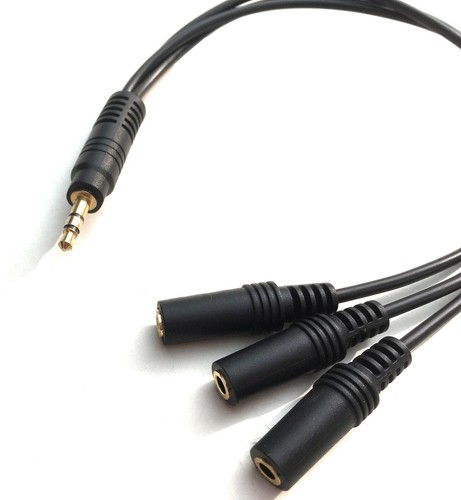 3.5mm Speaker 3 Way Headphone Splitter Converter 1 Male to 3x Female US Seller - Picture 12 of 12