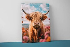 Highland Cow Wall Art - Highland Cow Art - Animal Wall Art - Cow Poster - V62