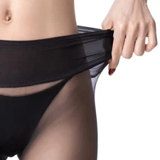 Ultra Sheer 0.1D High Waist Pantyhose Women Reinforced Waist Stockings Tights