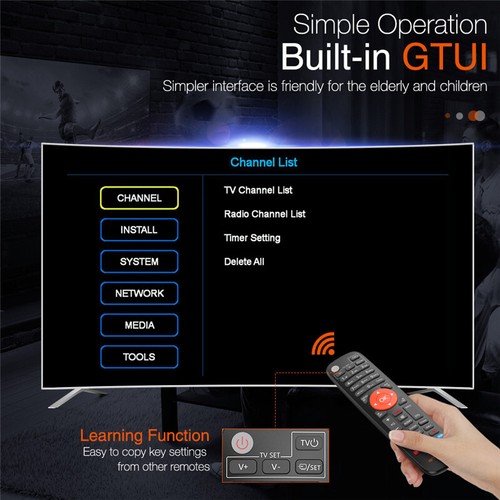 GTmedia V7PRO Satellite Receiver DVB-S/S2/S2X+DVB-T/T2 HEVC/H.265 1080P USB PVR - Picture 6 of 11