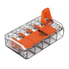 Compact 5-Conductor Splicing Wire Connectors Unidirectional Connector Lever Nuts