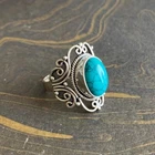 925 Sterling Silver Natural Turquoise Gemstone Handmade Beautiful Women Jewelry