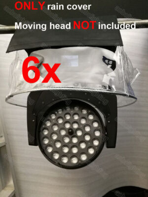 6x cabeza móvil led Raincover stage lights Rain Cover Iluminación Sunproof Coat
