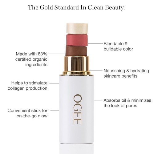 Sculpted Face Stick OBSIDIAN - MATTE DEEP BRONZE Certified Organic Bronzer St... - Picture 4 of 10