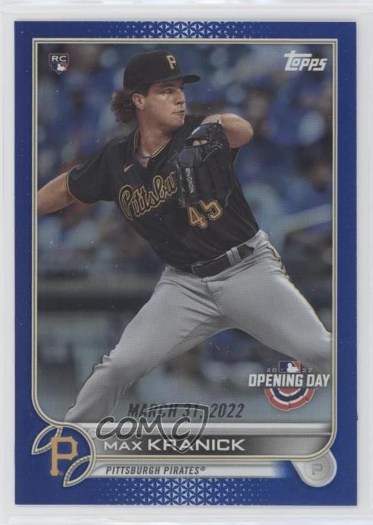 2022 Topps Opening Day Opening Day Blue Foil Max Kranick #153 Rookie RC 0q3