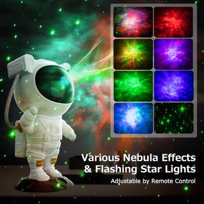 Astronaut Night Light Lamp Starry Galaxy Projector Space Nebula Star w/Remote
