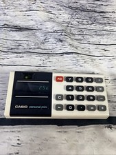 Vtg CASIO Personal Mini Calculator  Case Works