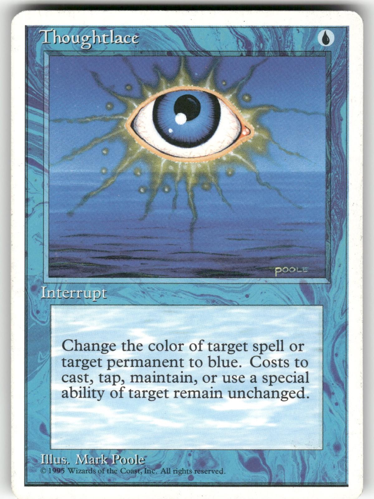 Thoughtlace Rare Fourth Edition Magic: The Gathering Near Mint