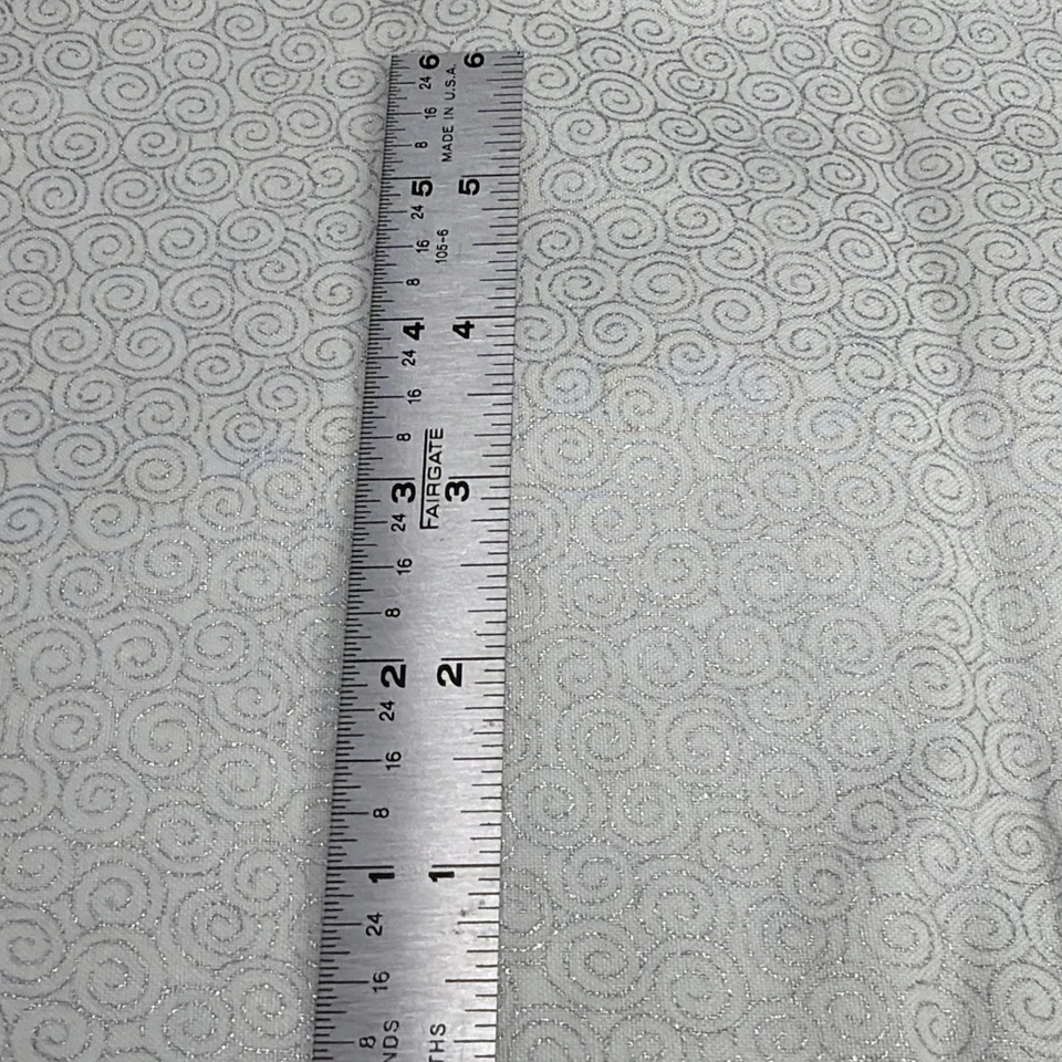 Karen Montgomery Timeless Treasures Metallic Silver  First Frost Cotton 2.5 Yard - Image 3 of 4