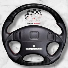 Honda Civic 1996-2000 Flat Bottom Steering Wheel - Jdm Hydro-dipped Carbon Fiber Honda Civic 1996-2000 Flat Bottom Steering Wheel - Jdm Hydro-dipped Carbon Fiber