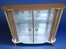 Vintage 1950s 1960s Glass China  Display Cabinet