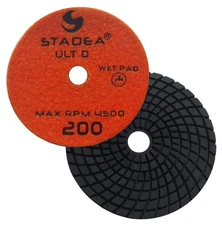 Stadea PPW103X Granite Polishing Pads 4" Diamond Pad 200 Grit For Granite Qua...