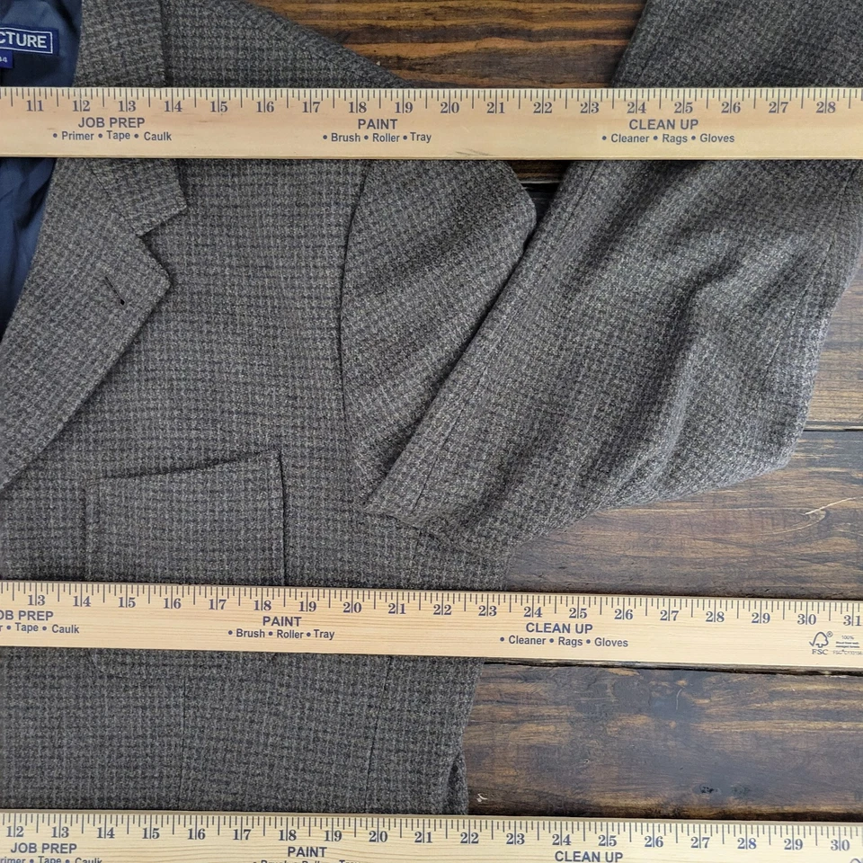 Structure Men's Sport Coat Blazer Three Button Olive Wool Blend Size 44R - Image 3 of 4