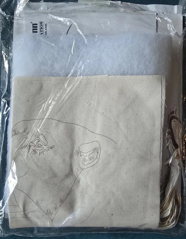 Polar Bear Candlewicking Janlynn Embroidery Kit Pattern Stamped Linen Threads — 第 3/3 张图片