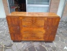 Como cassettiera art deco  in noce fiammata , anno 1930-40