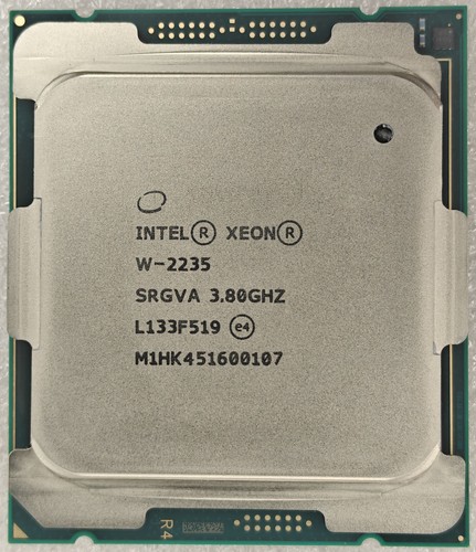 Processeur CPU Intel Xeon W-2235 SRGVA 3,80 GHz 8,25 Mo 6 cœurs LGA2066 - Photo 1/2