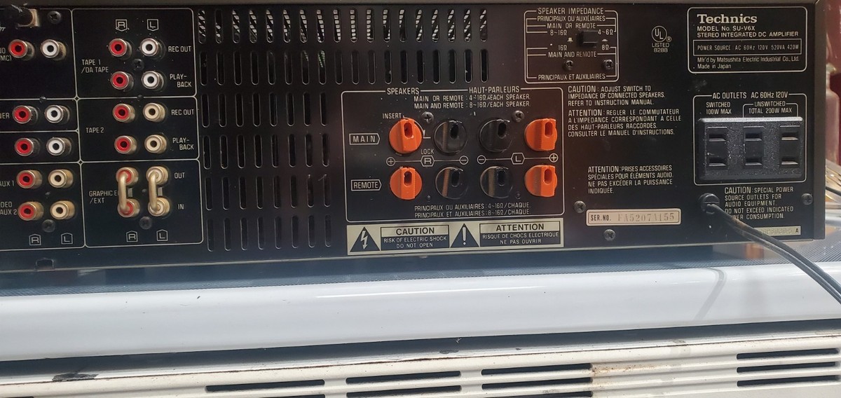 テクニクス　SU-V6X TECHNICS SU-V6X Integrated Stereo DC Amplifier Tested