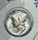 1945-P Mercury 10c 90% SILVER ~ GEM BU ~ Fantastic Luster ~ Nice! ~ G61