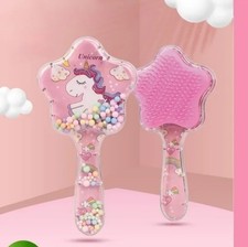 Square Transparent Unicorn Hair Brush Detangling Brush For Kids Unique Gift