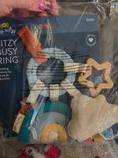 Itzy Ritzy Teething Activity Toy - Bitzy Busy Ring Infant Teething Toy Featu...