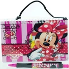 Disney Minnie Mouse Pink Autograph Book Note Book Retractable Pen Carrying Pouch