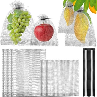 ''20Pcs 8x12 6x8 Inch Fruit Protection Wire Mesh Bags, Stainless Steel Wire, Gop