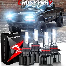For Chevy S10 1994-2004 4pcs 6000K Front LED Headlight High & Low Beam Bulbs Kit