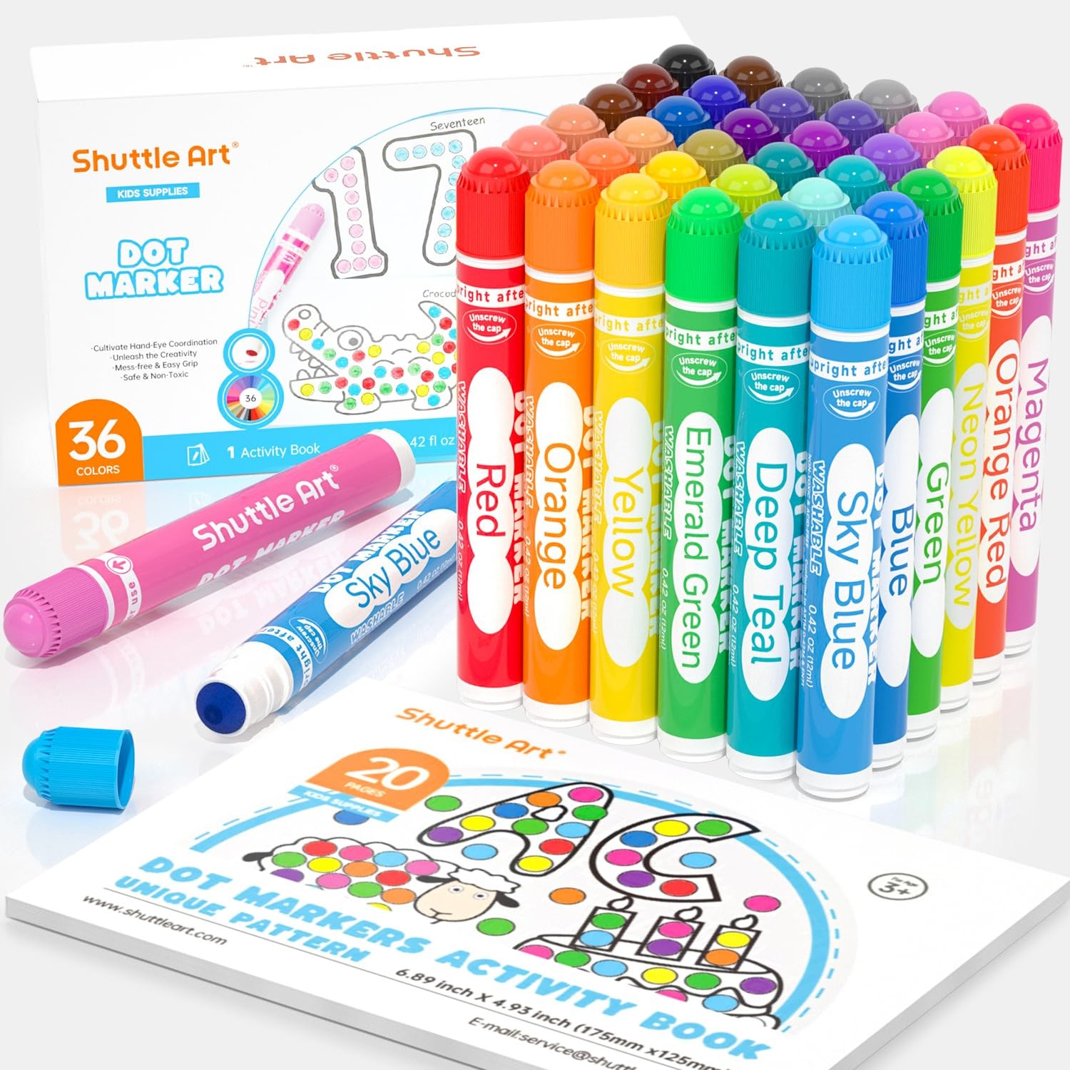 36 Colors With Free Activity Book, Fun Art Supplies For ...