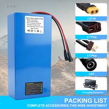 48V 20Ah Lithium Battery Pack with 30A BMS for 200W-1500W Motors