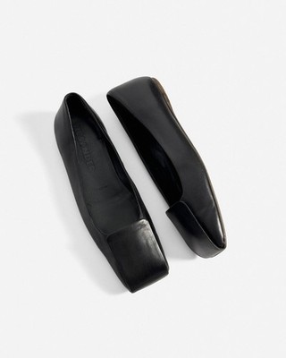 Jil Sander Leather Elegant Square Toe Ballet Flats Size 36.5