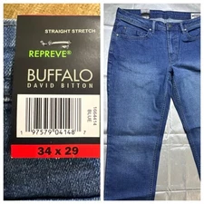 Buffalo David Bitton Men's Jackson with Repreve Material Straight Stretch Jeans