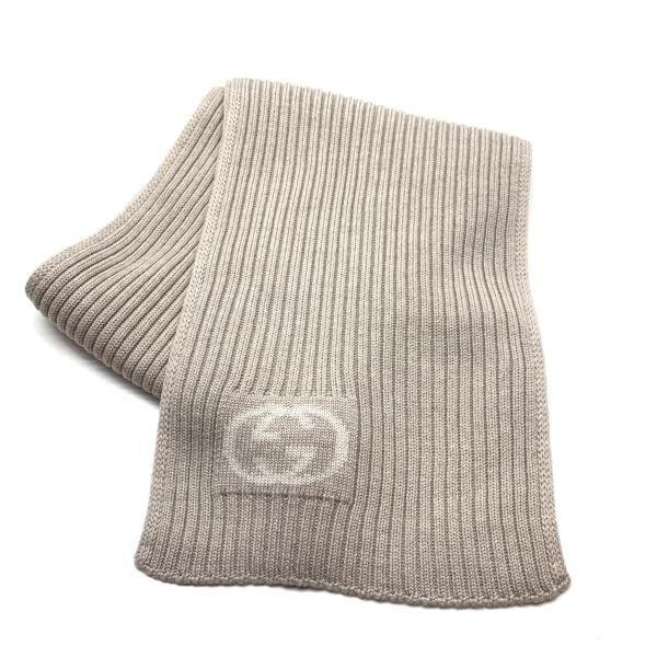 Authentic Gucci Scarf Interlocking G Pattern Beig… - image 19