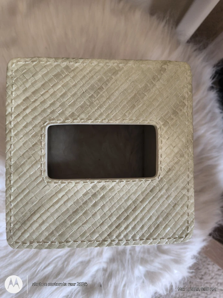 "Tommy Bahama Home Montauk Drifter verde caja cubierta hoja de palma 6,5"" X 5,5""" Foto 2 de 4