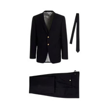 Thom Browne Super 120S Wool Twill Classic Suit Navy