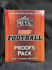 🔥2025 Leaf Metal Football 🔥 1/1 Proof Pack – Factory Sealed
