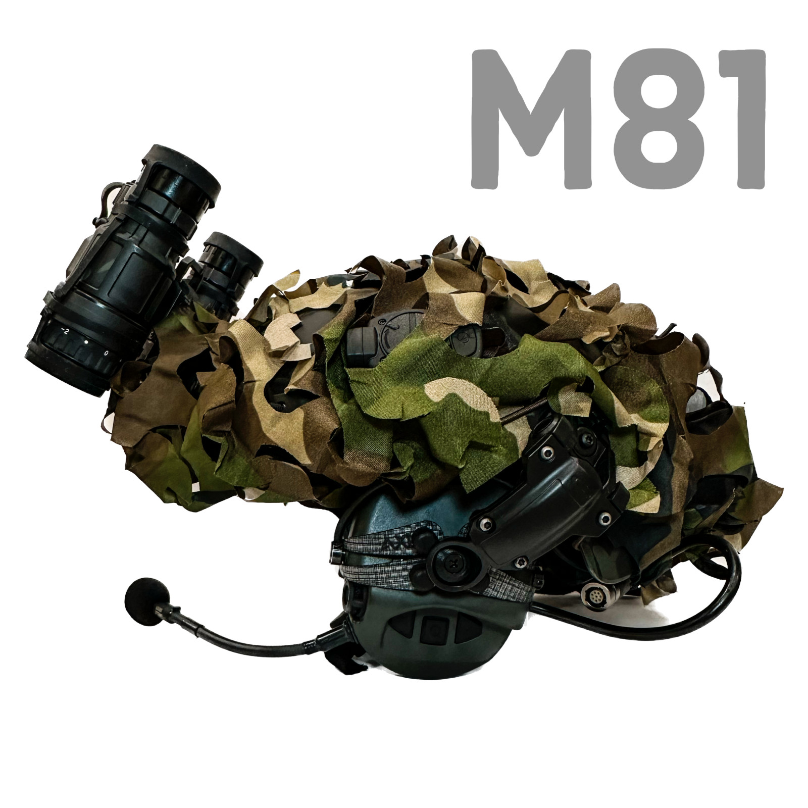 High Cut Helmet Scrim Cover Ghillie Milsim Airsoft - M81 Fle