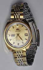ORIENT AUTOMATIC 21 JEWELS G 904559 ANTI-SHOCK Tag/Datum vergoldet Armbanduhr