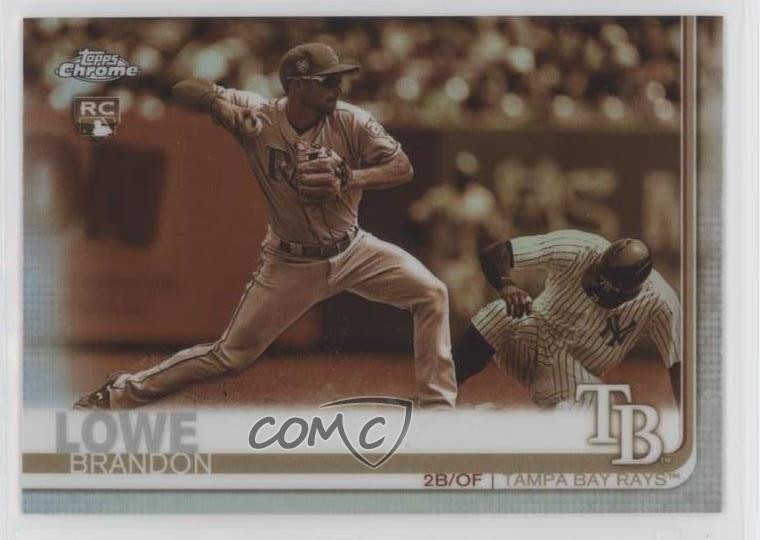 2019 Topps Chrome Sepia Refractor Brandon Lowe #151 04lr