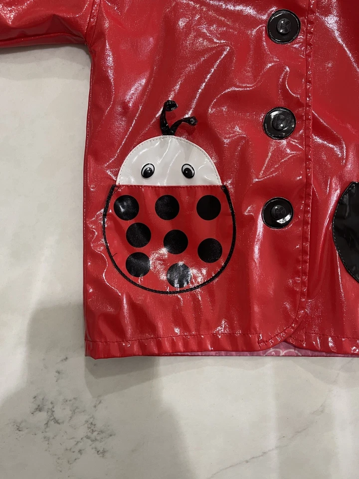 Kidorable Ladybug Raincoat | 2T  - Image 4 of 4