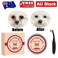 Natural Tear Stain Remover For Dogs 30g Cleaning Balm With Brush Eye Cleaner Dog