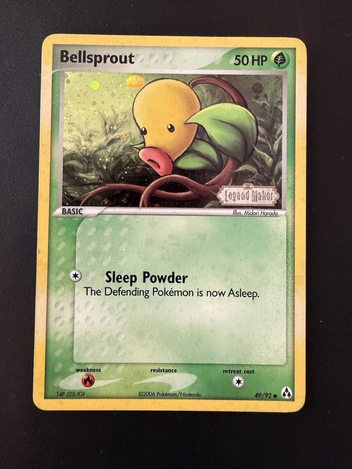 Pokémon TCG EX Legend Maker Bellsprout 49/92 Stamped Reverse Holo Near Mint