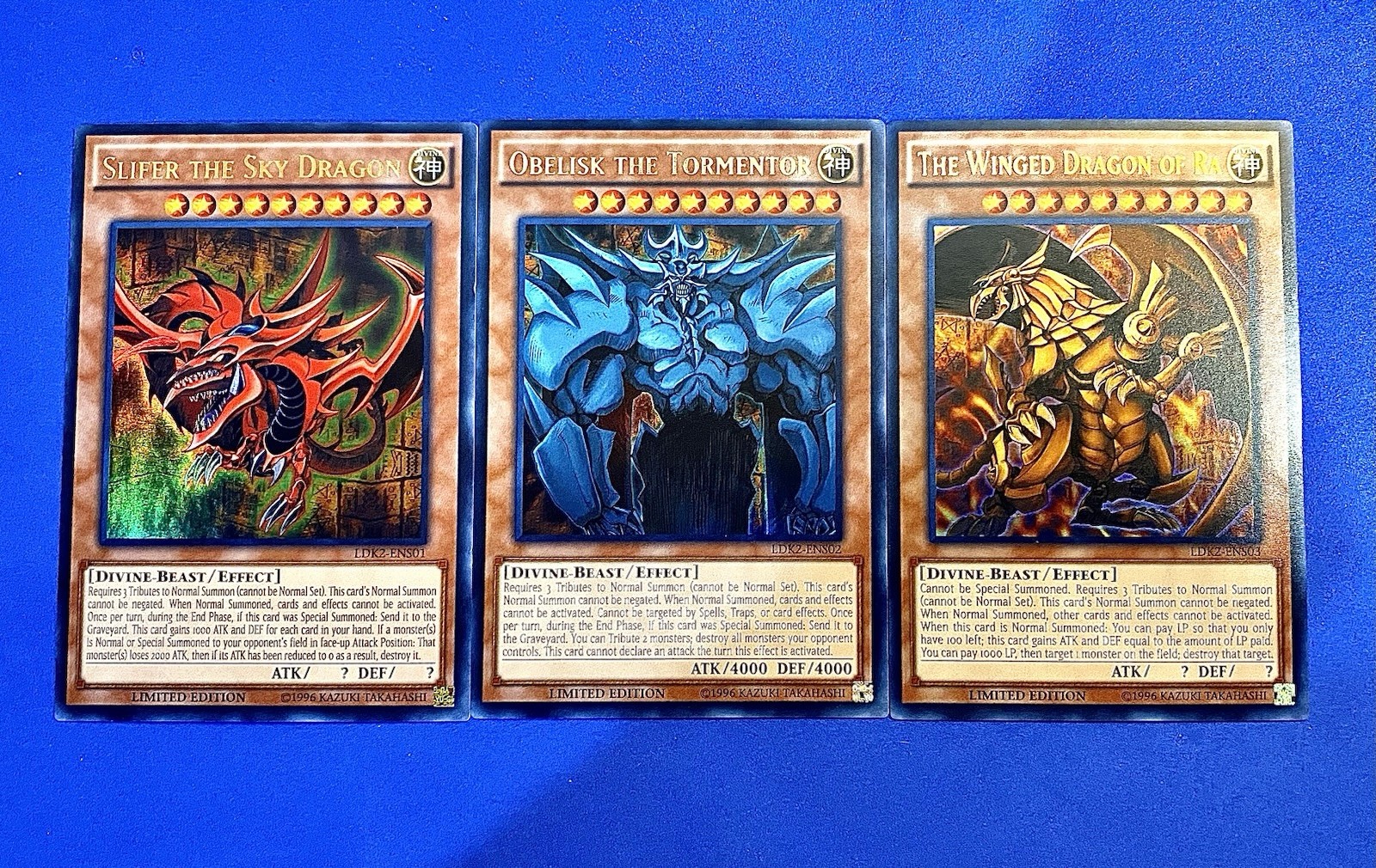 Yugioh -Egyptian God Card Set LDK2-ENS0123 Ultra Rare Limited Edition Near Mint