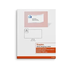 Staples Laser/Inkjet Shipping Labels 2" x 4" White 10 Labels/Sheet 5000/Carton